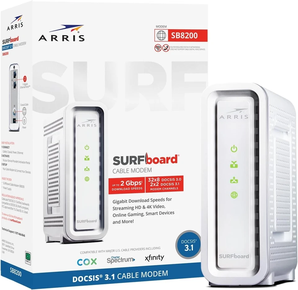 SURFboard DOCSIS 3.1 Cable Modem | 2Gbps Speed - Image 3 of 4