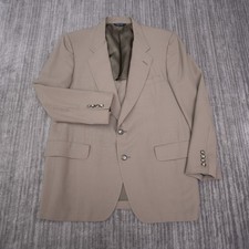 Kuppenheimer Blazer Mens 44R Taupe Brown Excellent 2 Button Sport Coat USA Made