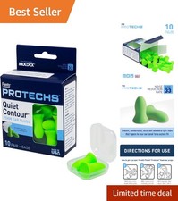 Noise Reduction Foam Ear Plugs, 10 Pairs, NRR 33 - Ideal for Concerts  Work