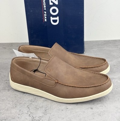 IZOD Seapoint Tan Memory Foam Men's Size 8 Slip-On Loafers New In Box
