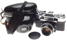 CONTAREX SUPER Zeiss 35mm SLR camera Museum condition Planar 1:2/50mm case rare