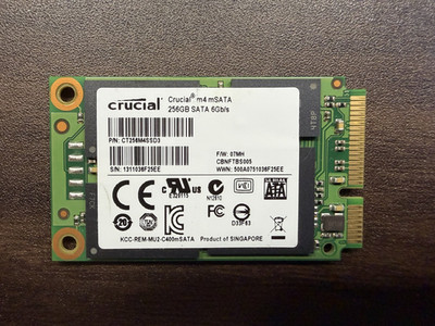 Crucial m4 mSATA 256GB SSD, 6Gb/s, CT256M4SSD3