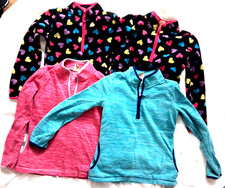 4 Faded Glory Girls Soft Fleece Pullover Hearts Sweater Girls Youth Size L 10/12