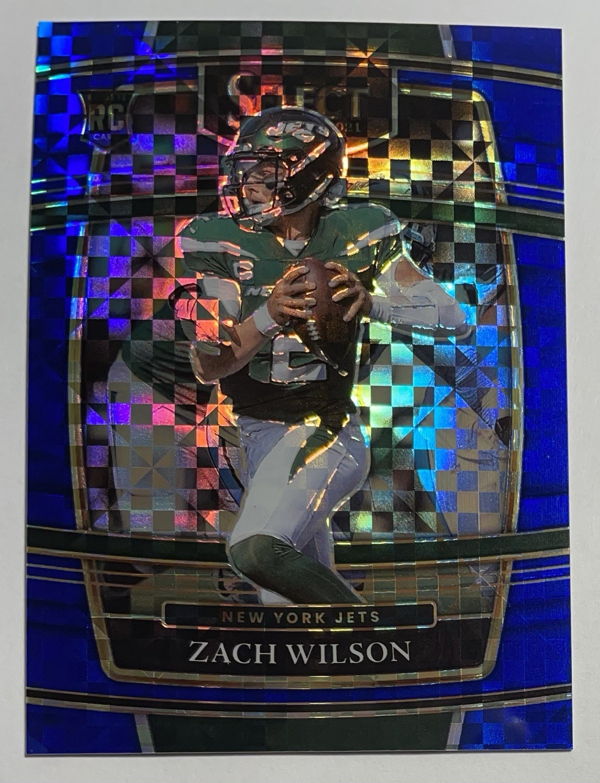 2021 Select Zach Wilson RC Blue Prizm Rookie Concourse 158/199 Jets