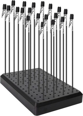 Model Painting Alligator Clip Sticks 20PCS with Stand Base 1PCS for Airbrush