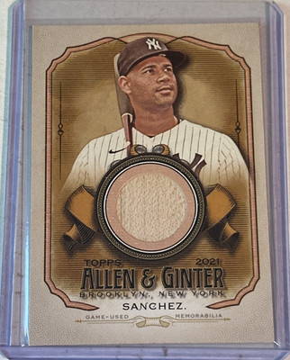Gary Sanchez 2021 Topps Allen & Ginter's Bat Relic #AGA-GSA (MEM)