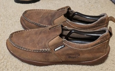 Georgia Boot Moc Toe Slipper Shoes Brown Leather Men s Size 8.5 M