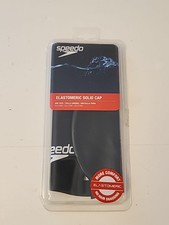 SPEEDO Unisex Solid Elastomeric Silicone Swim Cap Black