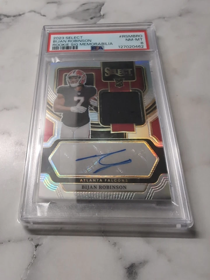 Bijan Robinson Rookie Auto RPA PSA 8 2023 Select Rookie Sig Memorabilia 029/199  - Image 4 of 4
