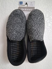 Isotoner Design To Last Men's Slippers Machine Washable Size Lg 9.5-10.5