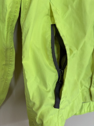 The North Face Boys Hyvent Rain Hooded Jacket XS Neon Green Size 6 CS/TP Stained - Picture 10 of 17