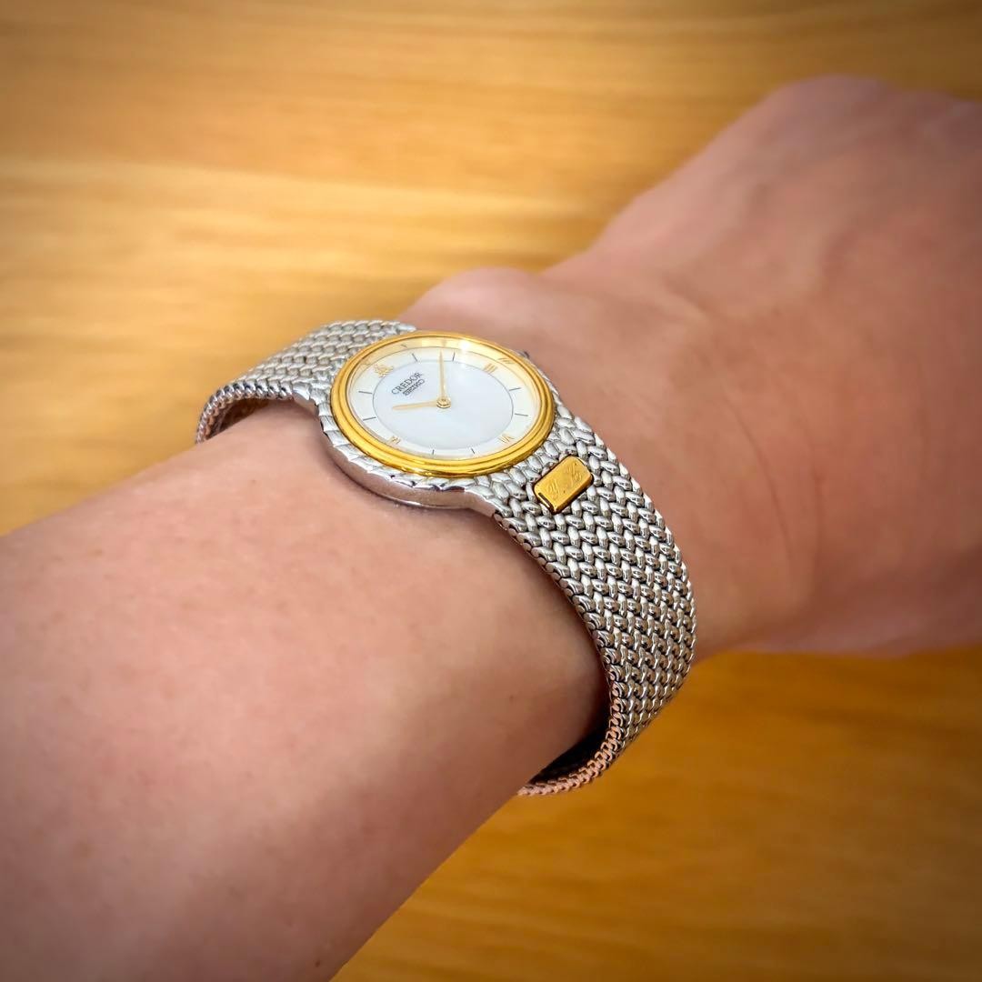 Excellent Condition 18KT Bezel SEIKO CREDOR Ladies' W… - Gem
