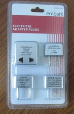 Embark Electrical Adapter Set for Foreign Travel With Country Names