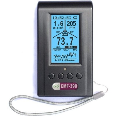 Advanced 3-in-1 EMF ELF RF Meter with Data Logger, Analyzer,