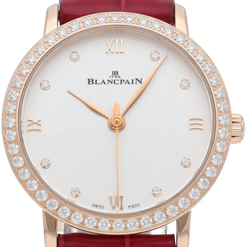 Blancpain — Blancpain Villeret Ultra Slim 6104-2987-55A Pink Gold 29.2mm White Dial #LPW568