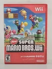 New Super Mario Bros. Wii (Nintendo Wii, 2009) w/ Case & Manual