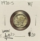 1920-S Mercury Dime XF Better Date