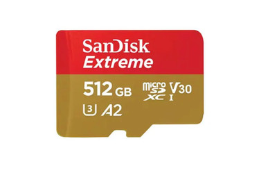 SanDisk Extreme microSD 512GB SDXC  Memory Card SDSQXAV-512G-GN6MN