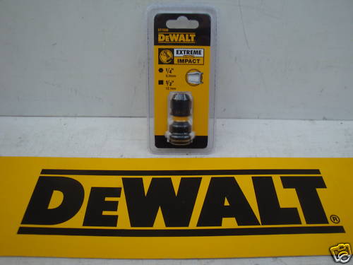 DEWALT DT7508 IMPACT WRENCH TO DRIVER ATTACHMENT 1/2""SQUARE TO 1/4"" HEX ADAPTOR