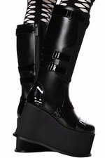 Killstar Gothic Goth Okkult Cyber Stiefel Combat Boots Plateaustiefel - Hazel