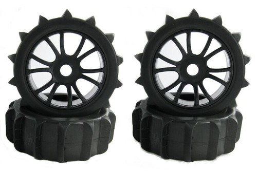 1/8 RC Off Road Paddles Tires Sand Snow Buggy tyres 120mm & Hex 17mm Wheels 4pcs - Picture 15 of 37