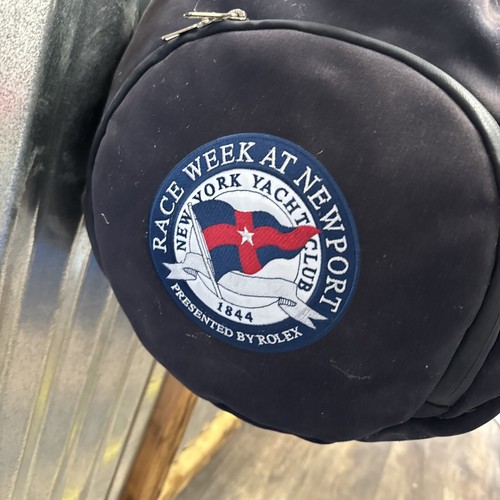 Rolex Newport Race Week New York Yacht Club Large Weekend Bag Navy Blue Canvas - Picture 3 of 11