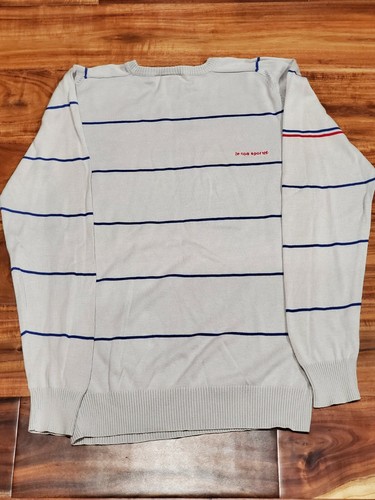 Vintage La Coq Sportif Gray Sweater Mens Medium (ALS18) - Picture 2 of 6