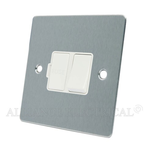 Brushed Satin Chrome Flat Switched Fused Spur - Unidad de conexión fusionada de 13 amperios - Imagen 5 de 5