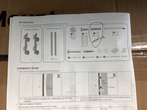Soporte de pared Samsung WMN8000SXT/ZA de gran tamaño para TV de 76"-95" - Imagen 3 de 17