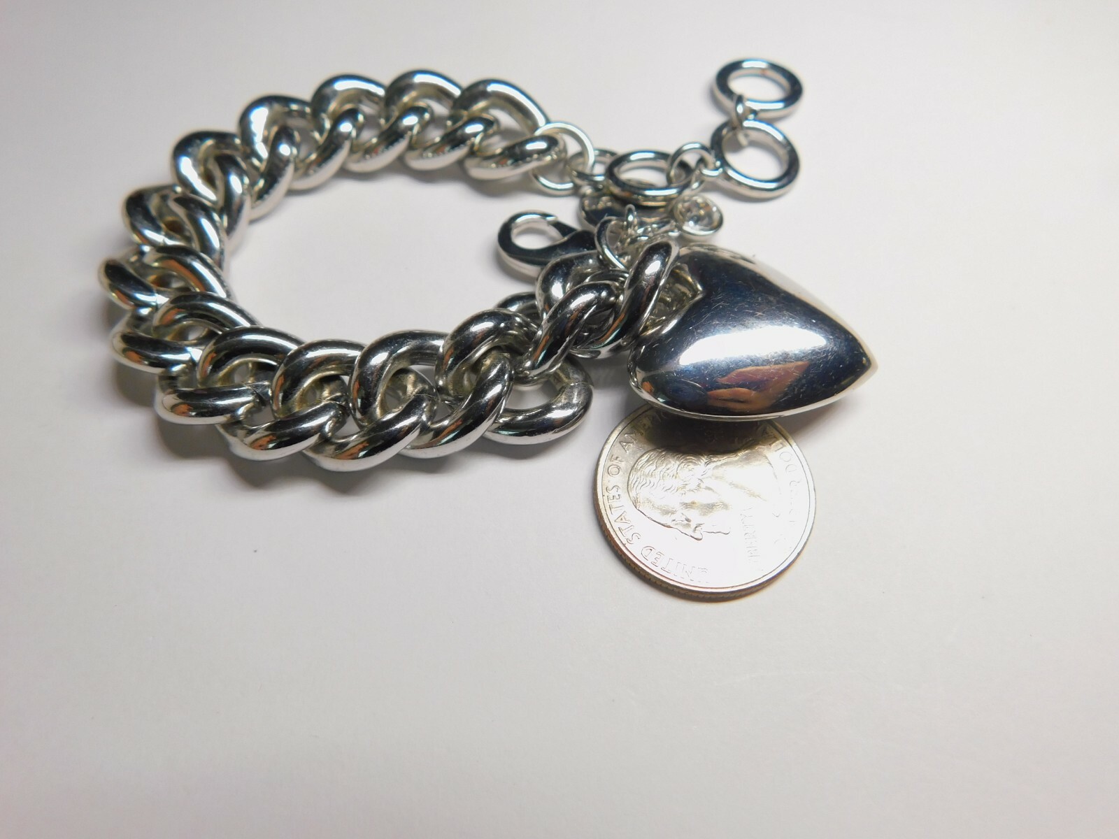 Signed Chico's Heavy Curb Chain Solid Silver Tone… - image 6