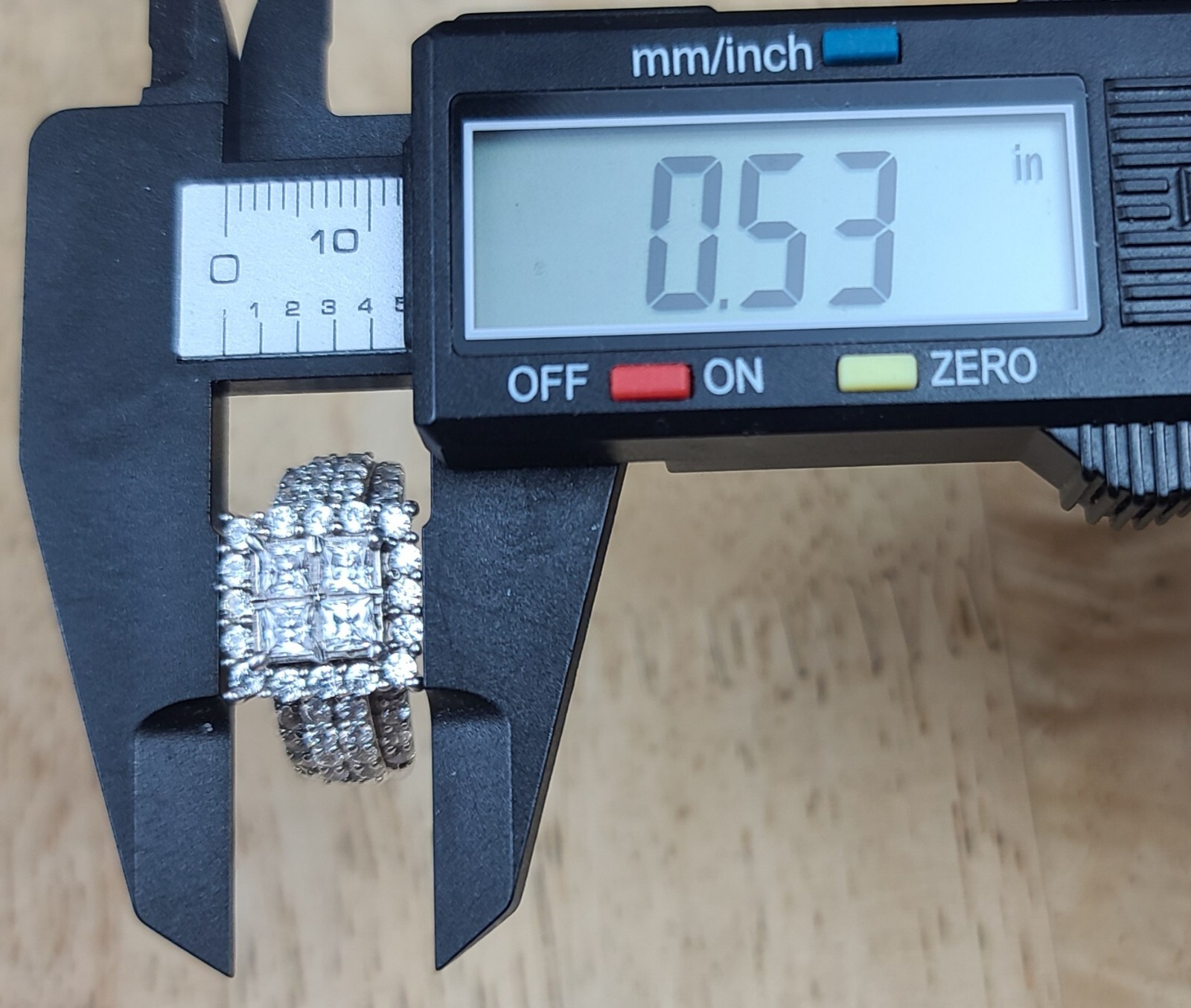 Sterling 925 Solid Silver Iced Cluster Cushion En… - image 20