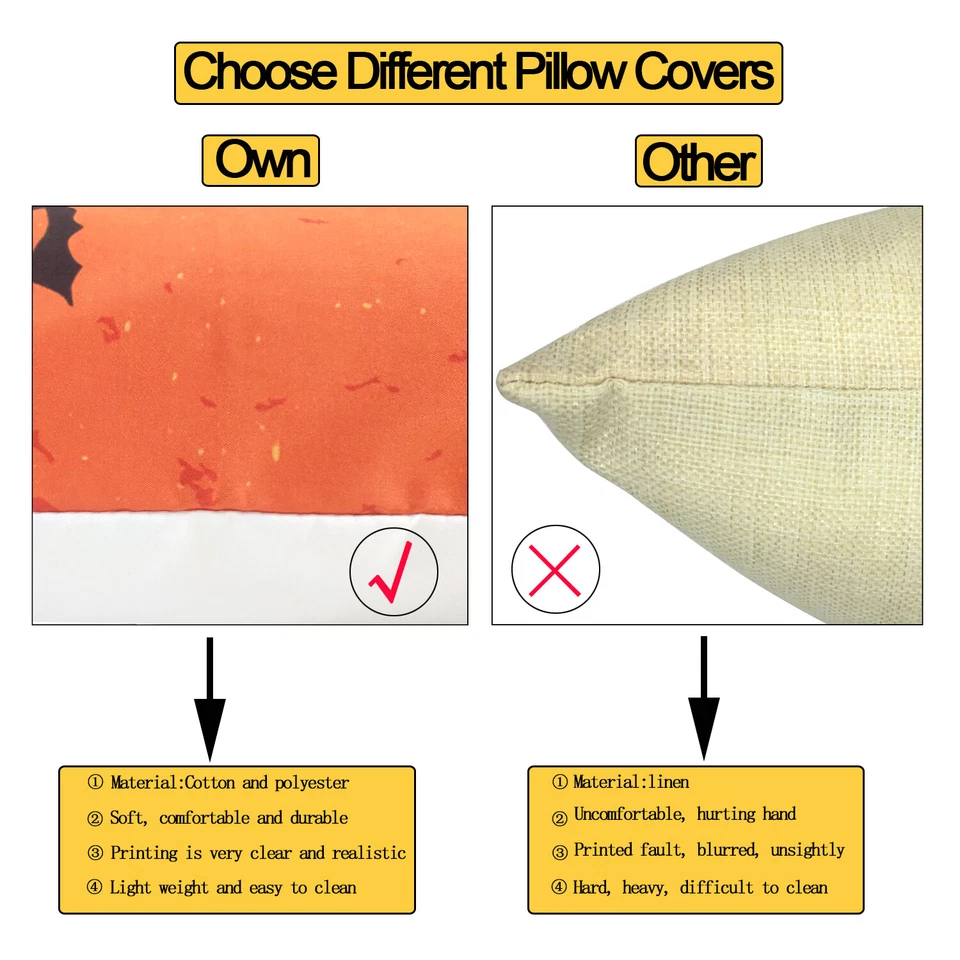 4X Christmas Pillow Case Cover Set Sofa Pillowcase Cushion Cover Home Decor - Image 4 of 4