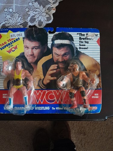 WCW Steiner Brothers Galoob Tag Team Figures In Bo...
