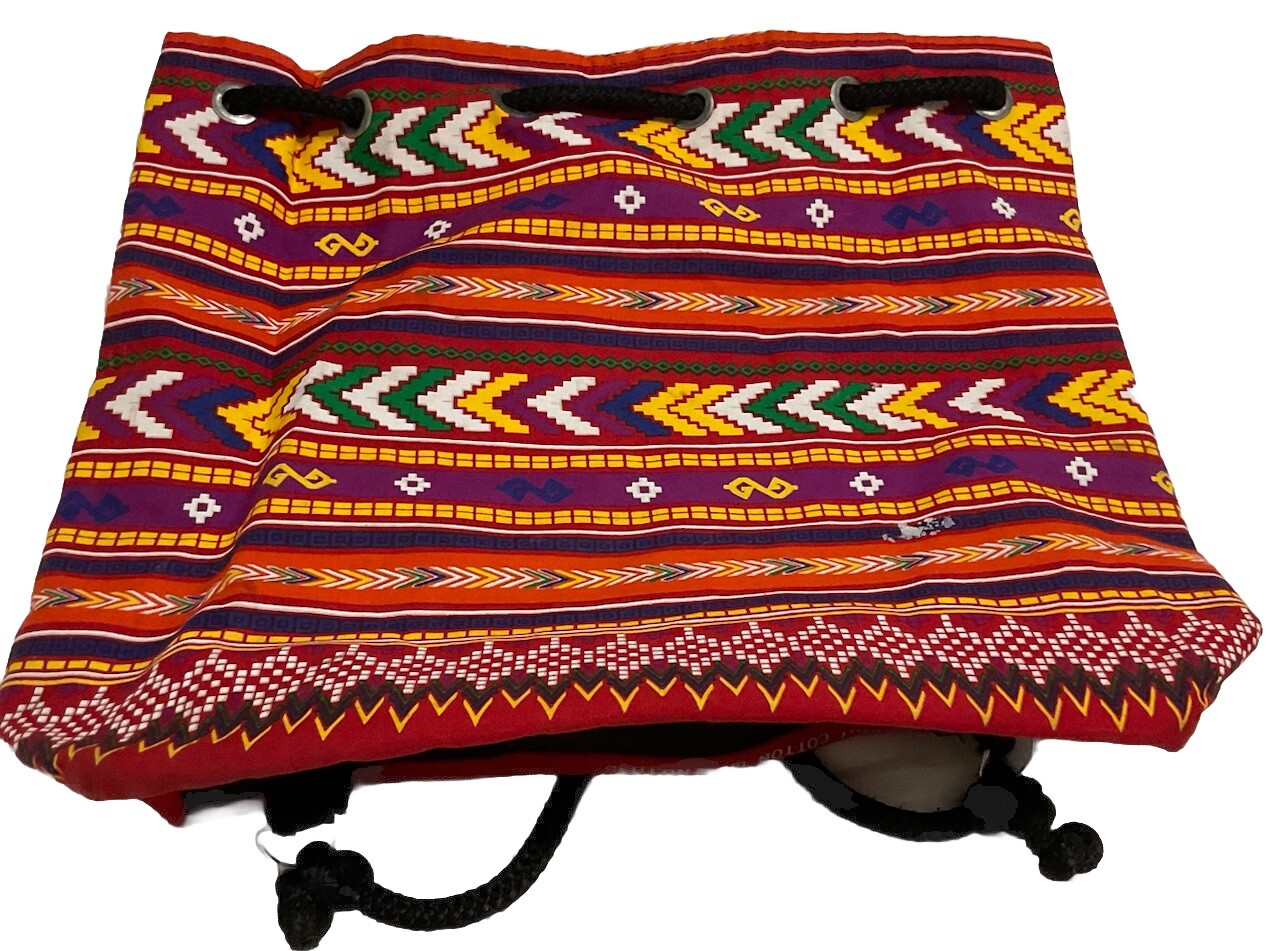 Multicolor Geometric Y2K Boho Emchit Crossbody Bag Backpack Sling  