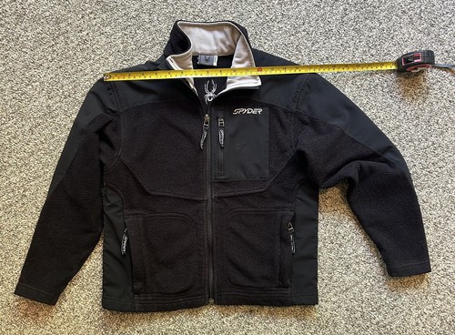 Spyder Fleece Jacket Boys Black Full Zip Pockets Long Sleeve - Picture 5 of 10