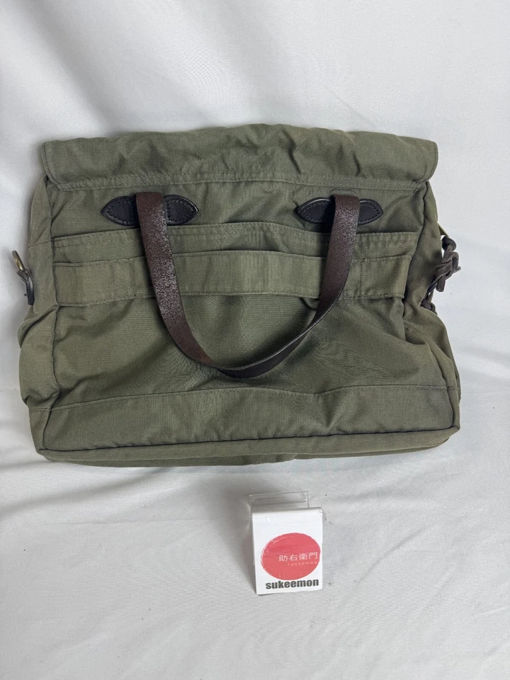 Filson Lightweight Nylon 24-Hour Briefcase Otter Green Made in USA Ltd. Edition - Image 2 of 4