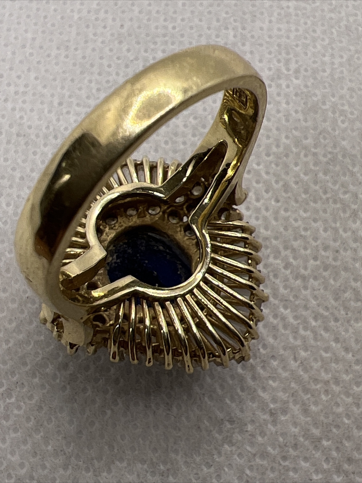 IMPRESSIVE Solid 14K Yellow Gold Created Sapphire… - image 7