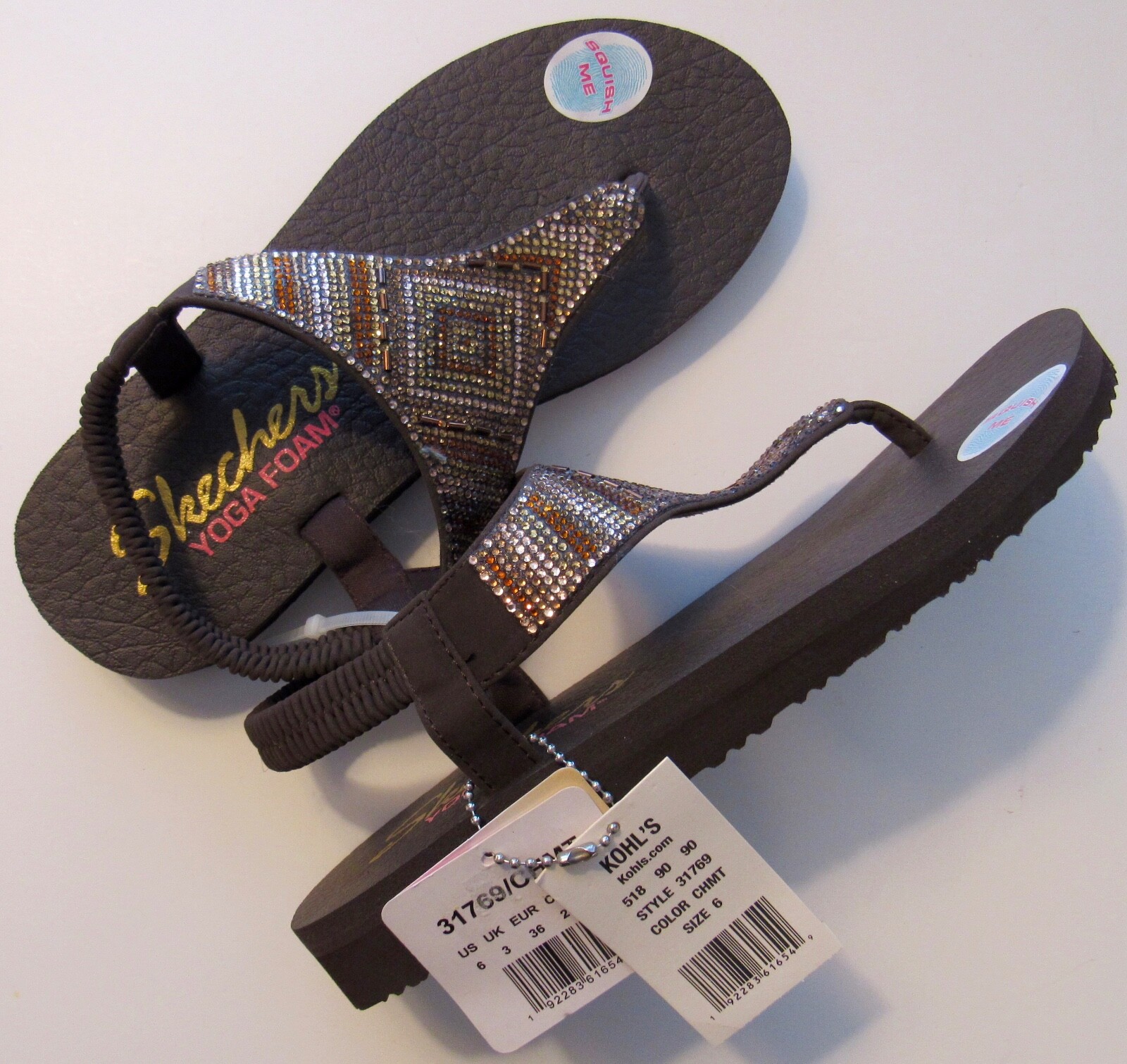 kohls skechers yoga foam flip flops