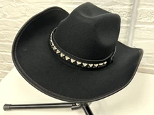 Studded Genuine Leather Buckle Hat Band  !!NO HAT INCLUDED!!  USA Made