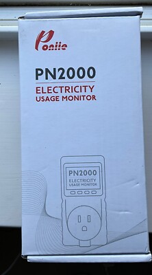 Poniie PN2000 Plug-In Kilowatt Electricity Usage Monitor Power Consumption NEW