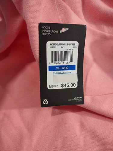 Under Armour Loose Fit Crew Top Women's XL Orange Long Sleeve New - Picture 8 of 13