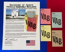 VAB REMOVED ARTIFACT RELIC & 4 OBSOLETE COLOR BADGE PRESENTATION CERTIFIED SCCS
