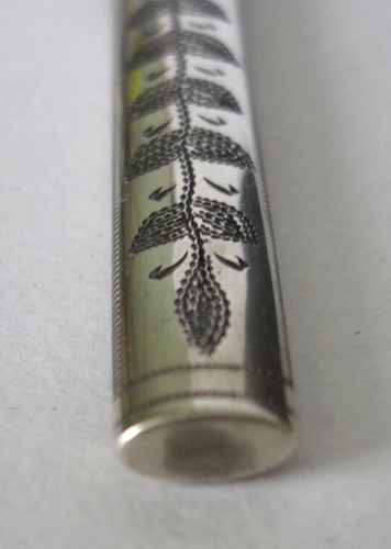 Vintage Silber Nadeletui mit verzierter Niello Art Piercing Dekoration - Bild 6 von 7