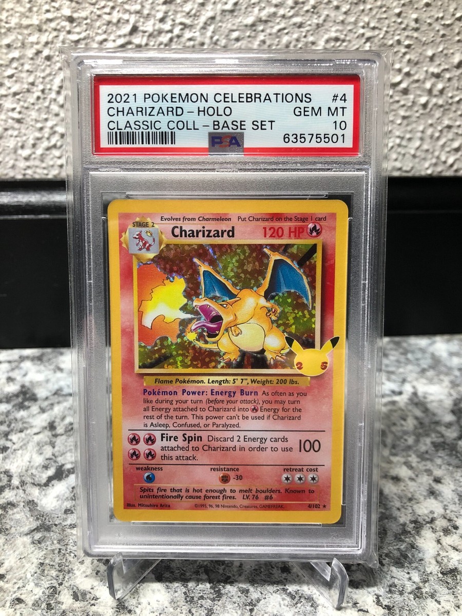 2021 POKEMON CELEBRATIONS CHARIZARD HOLO CLASSIC PSA GEM MT 10