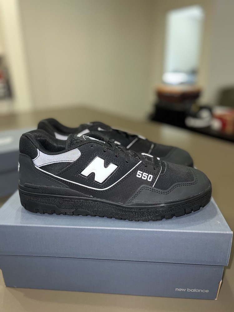 New Balance Atmos X 550 Black in Black Mens Shoes Size 10.5 New In Box