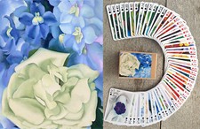 Cartas de Juego (Baraja de Poker 54 Cartas) HERMOSA FLOR De Colección Georgia O'Keefe 130