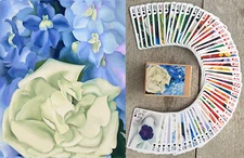 Playing Cards (Poker Deck 54 Cards) BEAUTIFUL FLOWER Vintage Georgia O'Keefe 130