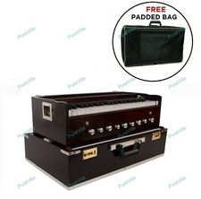 Portable 3.5 Octave 9 Stopper Laying Style Harmonium Coupler Baja With Bag