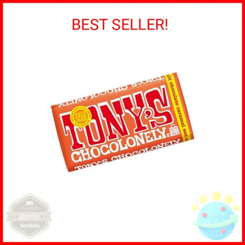 Tony's Chocolonely 32% Milchschokolade Tafel mit Karamell und Meersalz - Belgien Ch