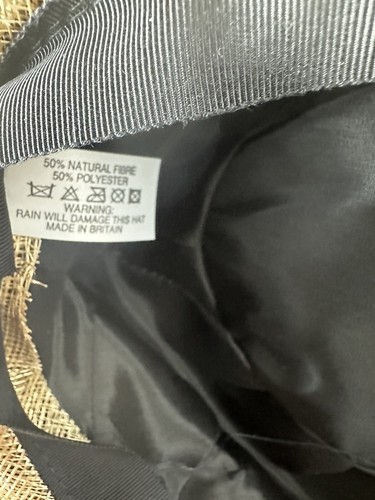 Cappello First Avenue Donna Nero e Fibra Naturale Occasione Tesa Larga con Fiocco MotB - Foto 10 di 12
